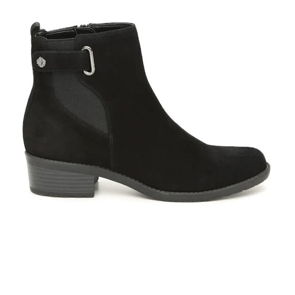 Anne Klein Black Leather and suede Levana moto bootie size 10 - Picture 1 of 8